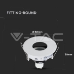 GU10 Корпус Луна Кръг Мат Бяла