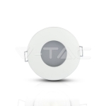 GU10 Корпус Луна Кръг Мат ф84 Бяла