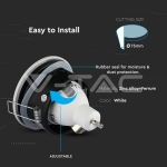 GU10 Корпус Луна Кръг Мат ф84 Бяла