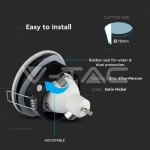 GU10 Корпус Луна Кръг Мат ф84 Сатен Никел