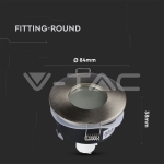 GU10 Корпус Луна Кръг Мат ф84 Сатен Никел