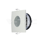 GU10 Корпус Луна Квадрат Мат Бяла