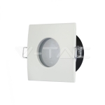 GU10 Корпус Луна Квадрат Мат Бяла