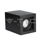 GU10 Корпус Луна Външен Монтаж Квадрат Черeн