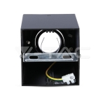 GU10 Корпус Луна Външен Монтаж Квадрат Черeн