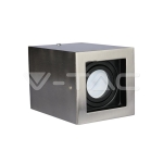 GU10 Корпус Луна Външен Монтаж Квадрат Сатен Никел