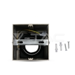 GU10 Корпус Луна Външен Монтаж Квадрат Сатен Никел