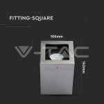 GU10 Корпус Луна Външен Монтаж Квадрат Сатен Никел