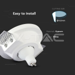 GU10 Гипсова Отливка Кръг Бял