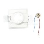 GU10 Гипсова Отливка Квадрат Бял