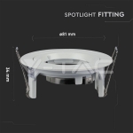 GU10 Корпус Луна Кръг Бяла