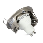 GU10 Корпус Луна Кръг Сатен Никел