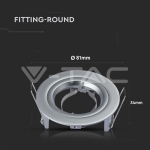 GU10 Корпус Луна Кръг Сребристро Сива