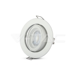 GU10 Корпус Луна Кръг Бяла