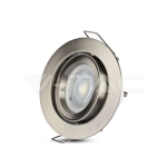 GU10 Корпус Луна Кръг Сатен Никел