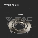 GU10 Корпус Луна Кръг Сатен Никел