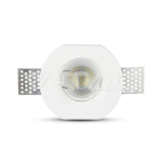 GU10 Гипсова Отливка Кръг Бял