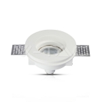 GU10 Гипсова Отливка Кръг Бял