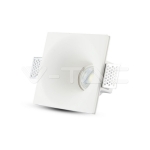 GU10 Гипсова Отливка Квадрат Бял