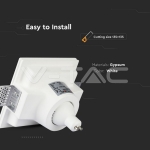 GU10 Гипсова Отливка Квадрат Бял