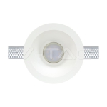 GU10 Гипсова Отливка Кръг Бял