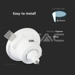 GU10 Гипсова Отливка Кръг Бял