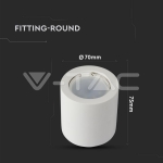 GU10 Гипсова Отливка Кръг Бял