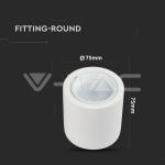 GU10 Гипсова Отливка Кръг С Алуминиев Ринг Бял