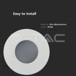 GU10 Метален Корпус Външен Монтаж Кръг Бял IP54