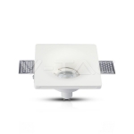 GU10 Гипсова Отливка Квадрат Бял