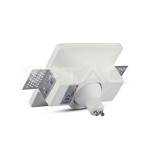 GU10 Гипсова Отливка Квадрат Бял