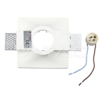 GU10 Гипсова Отливка Квадрат Бял