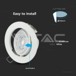 GU10 Корпус Луна Кръг Бяло Тяло Променлив Ъгъл