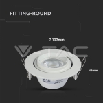 GU10 Корпус Луна Кръг Бяло Тяло Променлив Ъгъл