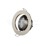 GU10 Корпус Луна Кръг Сатен Никел Променлив Ъгъл