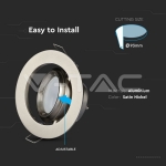 GU10 Корпус Луна Кръг Сатен Никел Променлив Ъгъл