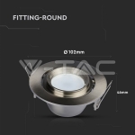 GU10 Корпус Луна Кръг Сатен Никел Променлив Ъгъл