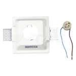 GU10 Гипсова Отливка Мат Стъкло Квадрат