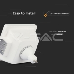 GU10 Гипсова Отливка Мат Стъкло Квадрат