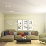 GU10 Гипсова Отливка Мат Стъкло Квадрат