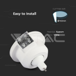 GU10 Гипсова Отливка Мат Стъкло Кръг