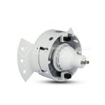 Gu10 Корпус Кръг Бяла Рамка + Рефлектор Хром