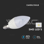 LED Крушка 5.5W E14 Кендъл Бяла Светлина 2Бр/Блистер