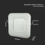 80W Двоен Пендел D:750*750*125 3000K Димиращ Бял