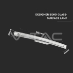 12W LED Стенна/Таванна Лампа Стъкло/Хром 4000K