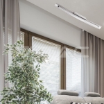 12W LED Стенна/Таванна Лампа Стъкло/Хром 4000K