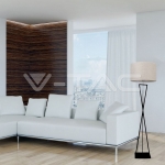 Лампион E27 Черна, Слонова Кост Ключ Кръгла