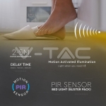 LED Система за Спалня Сензор Двоен Топло Бяла Светлина