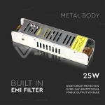 Slim Захранване 25W 12V Метал IP20