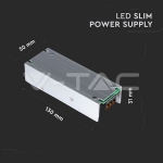LED Slim Захранване 75W 12V 6A Метал